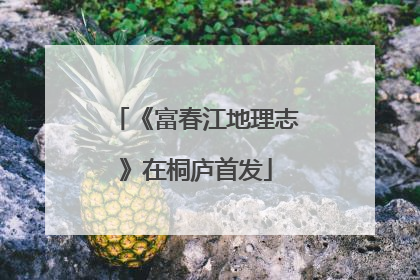《富春江地理志》在桐庐首发