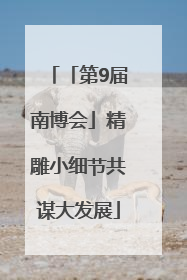「第9届南博会」精雕小细节共谋大发展