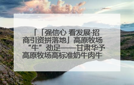 「强信心 看发展·招商引资拼落地」高原牧场“牛”劲足——甘肃华予高原牧场高标准奶牛肉牛养殖项目一线见闻