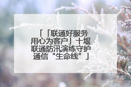 「联通好服务 用心为客户」十堰联通防汛演练守护通信“生命线”