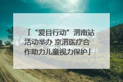 “爱目行动”渭南站活动举办 京渭医疗合作助力儿童视力保护