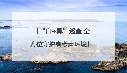 “白+黑”巡查 全方位守护高考声环境