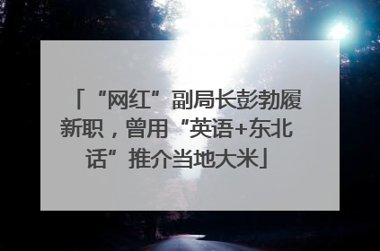 “网红”副局长彭勃履新职，曾用“英语+东北话”推介当地大米