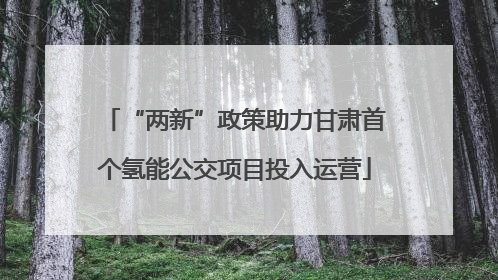 “两新”政策助力甘肃首个氢能公交项目投入运营
