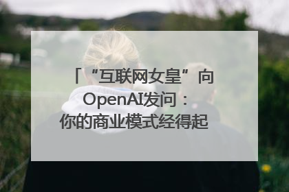 “互联网女皇”向OpenAI发问：你的商业模式经得起价格战考验么？