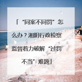 “同案不同罚”怎么办？湘阴行政检察监督着力破解“过罚不当”难题