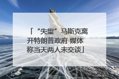 “失望”马斯克离开特朗普政府 媒体称当天两人未交谈