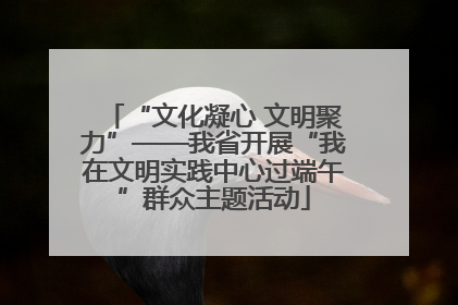 “文化凝心 文明聚力”——我省开展“我在文明实践中心过端午”群众主题活动