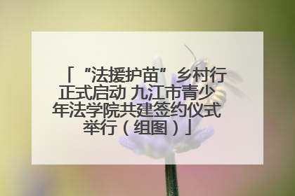 “法援护苗”乡村行正式启动 九江市青少年法学院共建签约仪式举行（组图）