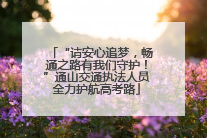 “请安心追梦，畅通之路有我们守护！”通山交通执法人员全力护航高考路
