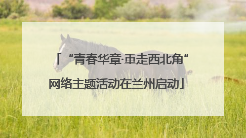 “青春华章·重走西北角”网络主题活动在兰州启动