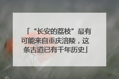 “长安的荔枝”最有可能来自重庆涪陵，这条古道已有千年历史