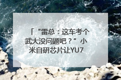 “雷总：这车考个武大没问题吧？”小米自研芯片让YU7会学习｜汽车科技