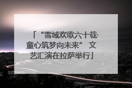 “雪域欢歌六十载·童心筑梦向未来” 文艺汇演在拉萨举行