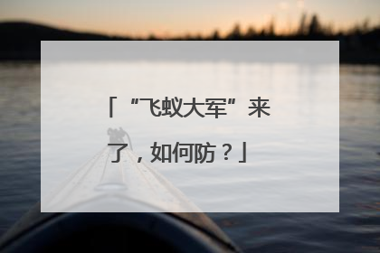 “飞蚁大军”来了，如何防？