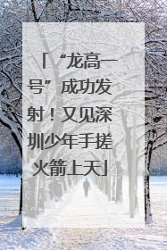 “龙高一号”成功发射！又见深圳少年手搓火箭上天