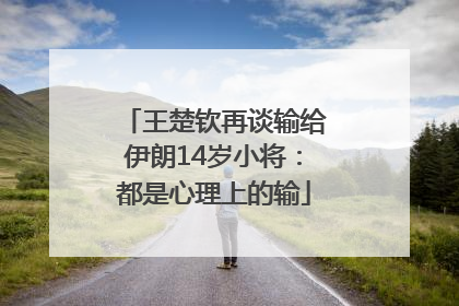 王楚钦再谈输给伊朗14岁小将：都是心理上的输