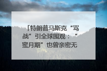 特朗普马斯克“骂战”引全球围观：“蜜月期”也曾亲密无间｜国际观察