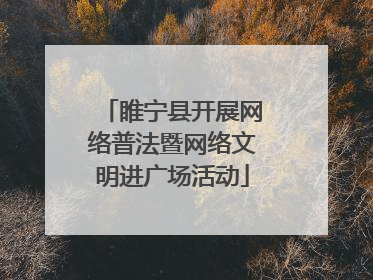 睢宁县开展网络普法暨网络文明进广场活动
