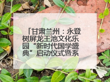 甘肃兰州：永登树屏龙王池文化乐园“新时代国学盛典”启动仪式暨系列活动发布会成功举办
