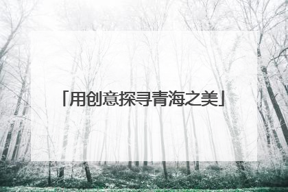 用创意探寻青海之美