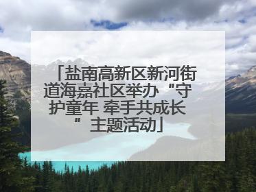 盐南高新区新河街道海嘉社区举办“守护童年 牵手共成长”主题活动