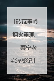 砖瓦重吟 烟火重现——泰宁老宅涅槃记