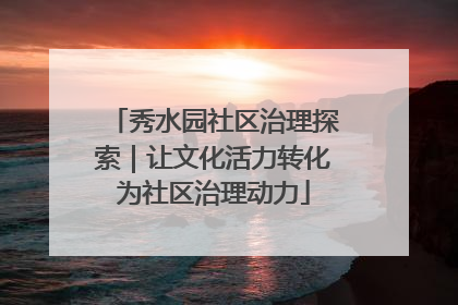 秀水园社区治理探索｜让文化活力转化为社区治理动力