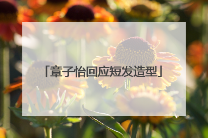 章子怡回应短发造型
