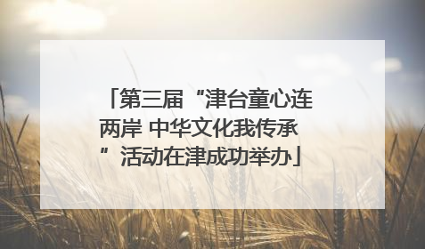 第三届“津台童心连两岸 中华文化我传承”活动在津成功举办