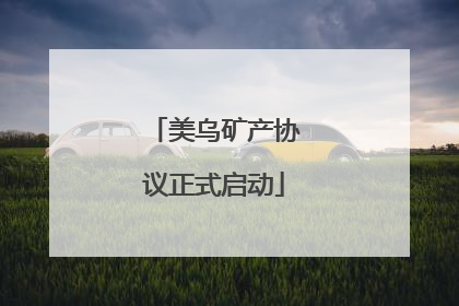 美乌矿产协议正式启动