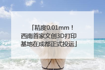 精度0.01mm！西南首家文创3D打印基地在成都正式投运