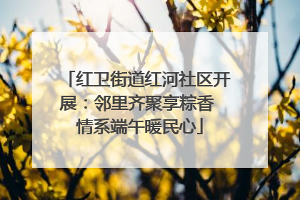红卫街道红河社区开展：邻里齐聚享粽香 情系端午暖民心