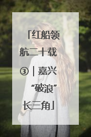 红船领航二十载③｜嘉兴“破浪”长三角