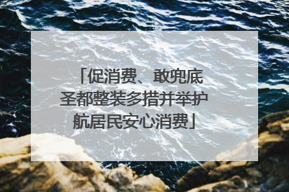 促消费、敢兜底 圣都整装多措并举护航居民安心消费