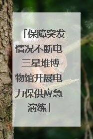 保障突发情况不断电 三星堆博物馆开展电力保供应急演练