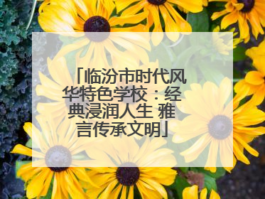 临汾市时代风华特色学校：经典浸润人生 雅言传承文明