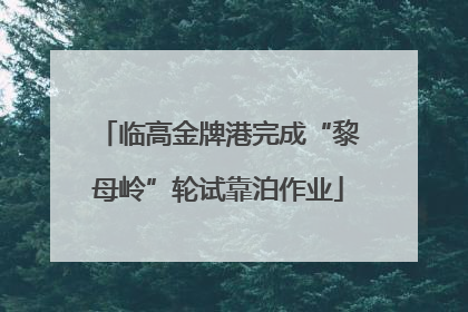 临高金牌港完成“黎母岭”轮试靠泊作业