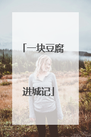 一块豆腐进城记