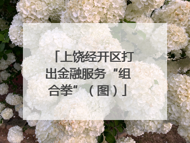 上饶经开区打出金融服务“组合拳”（图）