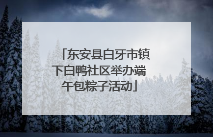 东安县白牙市镇下白鸭社区举办端午包粽子活动