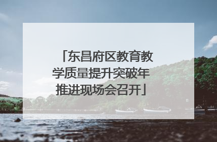 东昌府区教育教学质量提升突破年推进现场会召开