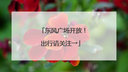 东风广场开放！出行请关注→