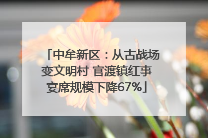 中牟新区：从古战场变文明村 官渡镇红事宴席规模下降67%