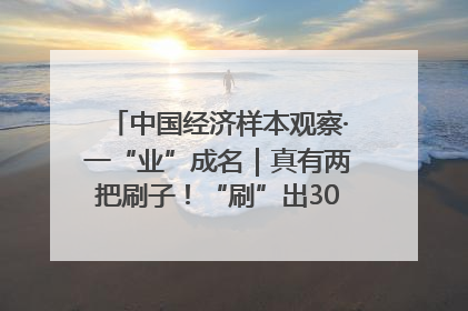中国经济样本观察·一“业”成名｜真有两把刷子！“刷”出30亿级“颜值经济”