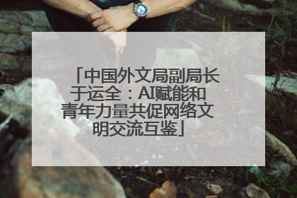 中国外文局副局长于运全：AI赋能和青年力量共促网络文明交流互鉴