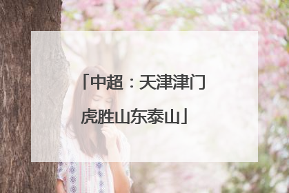 中超：天津津门虎胜山东泰山