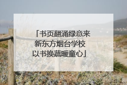 书页翻涌绿意来 新东方烟台学校以书换蔬暖童心