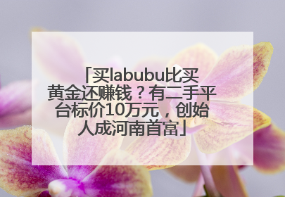 买labubu比买黄金还赚钱？有二手平台标价10万元，创始人成河南首富