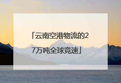 云南空港物流的27万吨全球竞速
